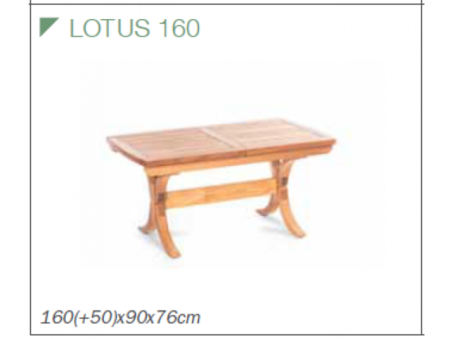 İroko Lotus Masa 90x160+50