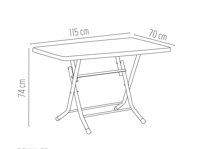 Holiday 70x115 Katlanır Masa