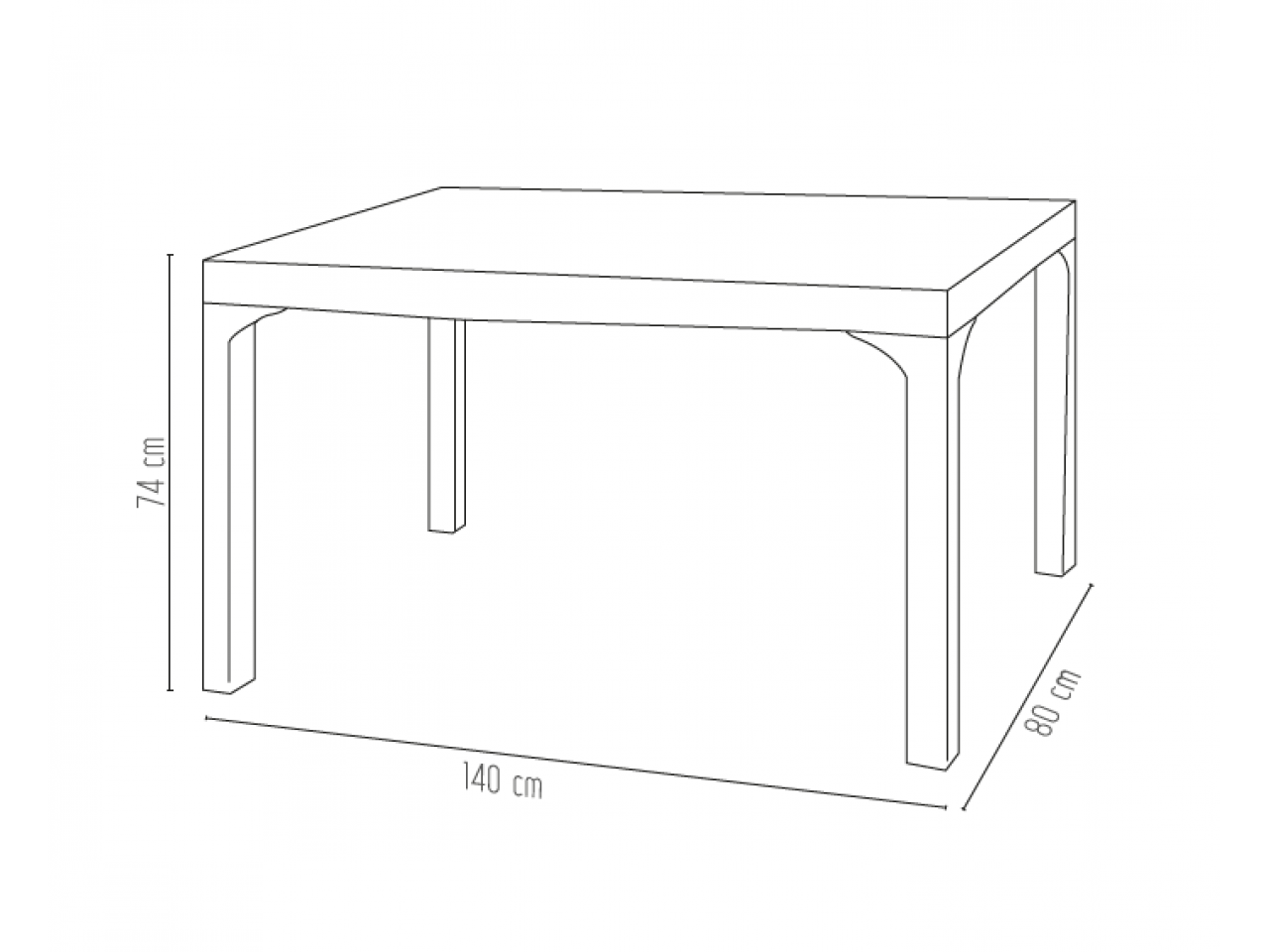 Rattan 80x140 Masa
