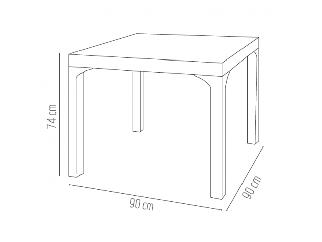 Rattan 90x90 Masa