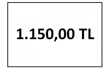 tahsilat 1150 TL