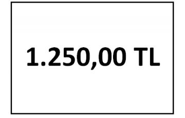 tahsilat 1250 TL