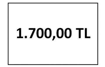 tahsilat 1700 TL